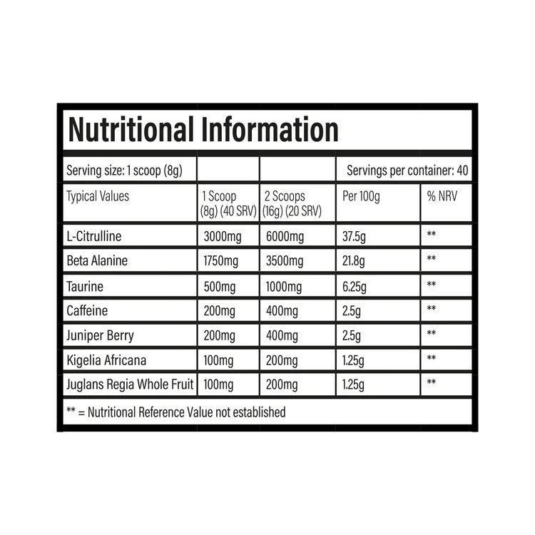 Trained by JP DNFM 320g – High-Stim Pre-Workout | Energy, Focus & Performance Formula