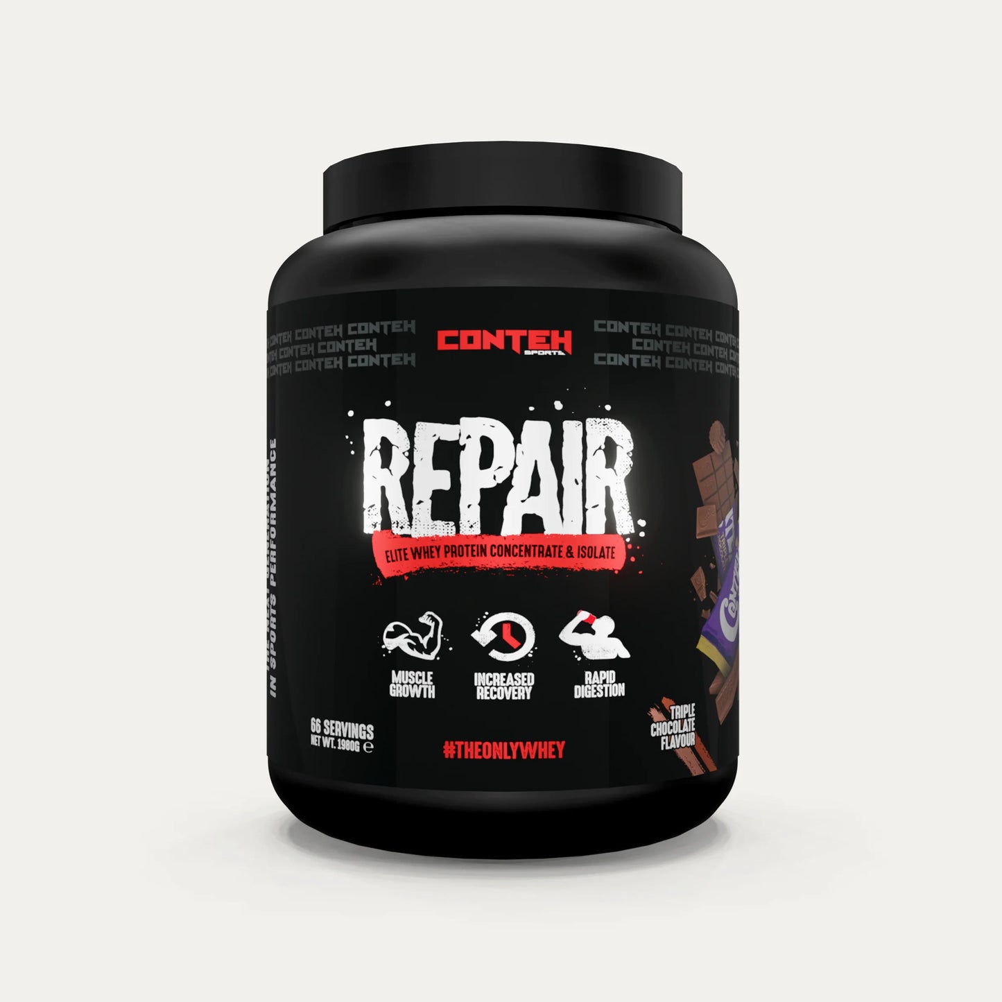 Conteh Sports Repair Whey 1.98kg – Premium Whey Protein Blend | Muscle Growth & Recovery