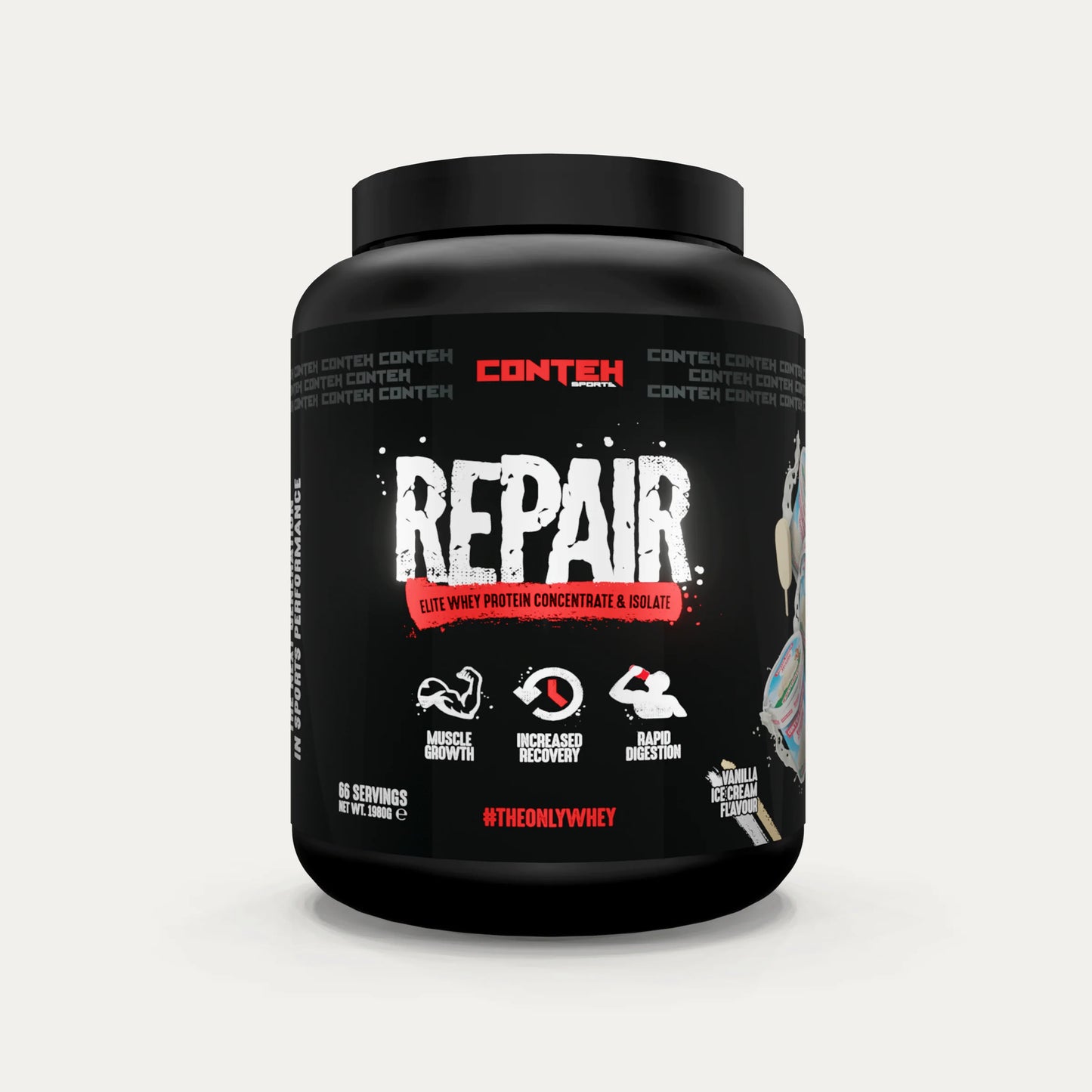 Conteh Sports Repair Whey 1.98kg – Premium Whey Protein Blend | Muscle Growth & Recovery