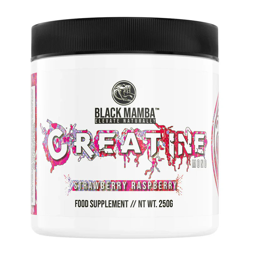 Black Mamba Flavoured Creatine Monohydrate 250g – 50 Servings | High-Performance Energy & Power