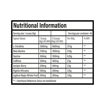 Trained by JP DNFM 320g – High-Stim Pre-Workout | Energy, Focus & Performance Formula