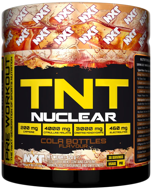 NXT Nutrition TNT Nuclear Pre-Workout 420g – Explosive Energy, Laser Focus & Enhanced Endurance (30 Servings)