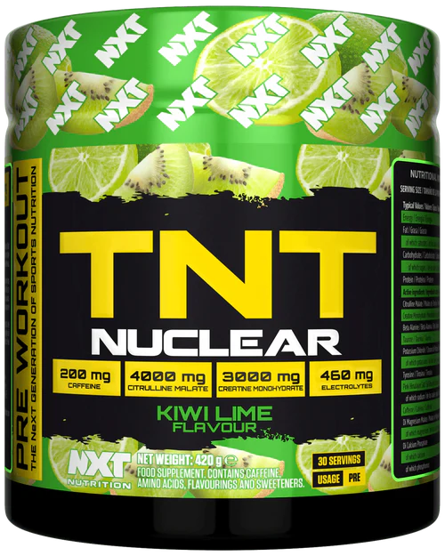 NXT Nutrition TNT Nuclear Pre-Workout 420g – Explosive Energy, Laser Focus & Enhanced Endurance (30 Servings)