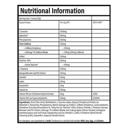 Trained by JP Dial In Nootropic 240g – Focus, Energy & Cognitive Performance Formula